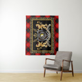 Tenture Cunningham Clan Badge & Motto avec Lions (En situation)