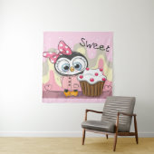 Tenture Cupcake de pingouin doux (En situation)