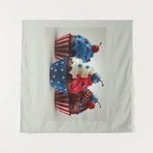 Tenture Cupcakes Patriotiques (Devant (Horizontal))