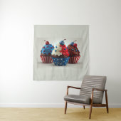 Tenture Cupcakes Patriotiques (En situation)