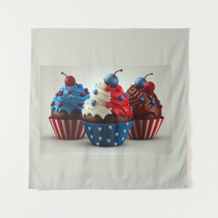 Tenture Cupcakes Patriotiques