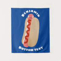 Curieux hot dog Weiner dessin animé