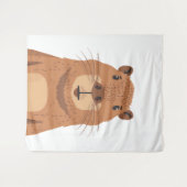 Tenture Curieux portrait Capybara (Devant (Horizontal))