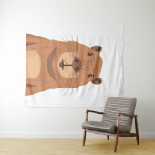 Tenture Curieux portrait Capybara (En situation (horizontale))