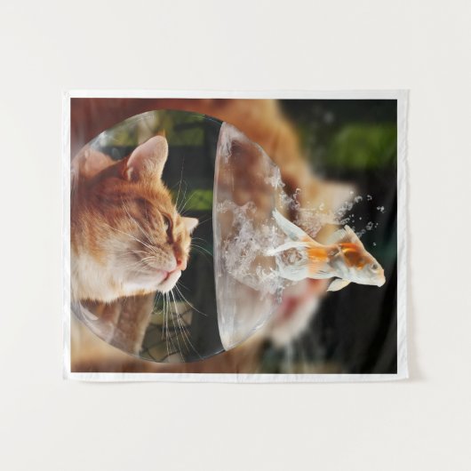 Tenture Curiosity in a Fishbowl – The Cat’s Dream (Devant (Horizontal))