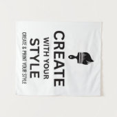 Tenture Custom 34x40" Personalized Company Tapestry (Devant (Horizontal))