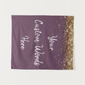 Tenture Custom Amethyst & White Personalized Photo Booth (Devant (Horizontal))