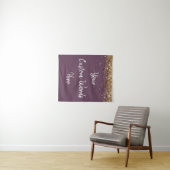Tenture Custom Amethyst & White Personalized Photo Booth (En situation (horizontale))