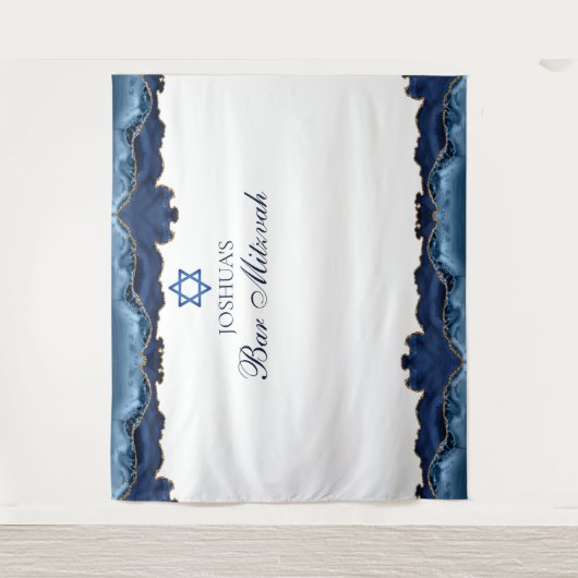 Tenture Custom Bar Mitzvah Party Navy Blue Photo Boot (Devant)
