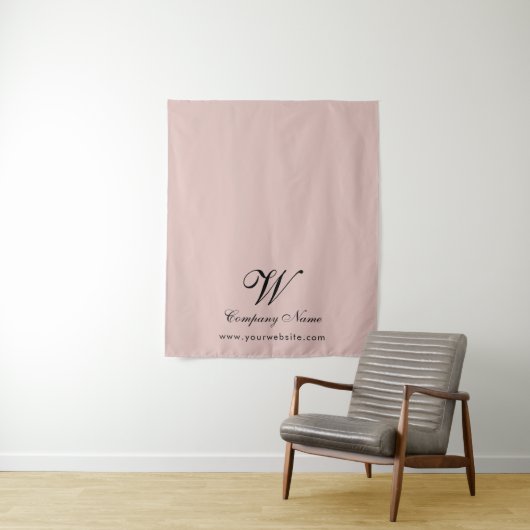 Tenture Custom Business Table Runner Banner Elegant Script (En situation)