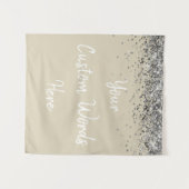 Tenture Custom Champagne & Silver Personalized Photo Booth (Devant (Horizontal))