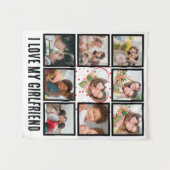 Tenture Custom Cute J'aime ma petite amie 9 Photo collage (Devant (Horizontal))