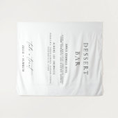 Tenture Custom Dessert Menu Wedding Fabric (Devant (Horizontal))