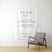 Tenture Custom Dessert Menu Wedding Fabric (En situation)
