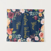 Tenture Custom Fall Anniversaire de fête Photo Booth Flora (Devant (Horizontal))