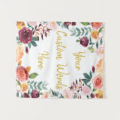 Tenture Custom Fall Anniversaire de fête Photo Booth Flora (Devant (Horizontal))