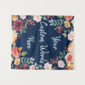 Tenture Custom Fall Anniversaire de fête Photo Booth Flora (Devant (Horizontal))