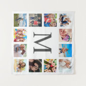 Tenture Custom Family Photo Collage Personalized White (Devant (Horizontal))