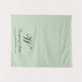 Tenture Custom Green Business Table Runner Banner Script (Devant (Horizontal))