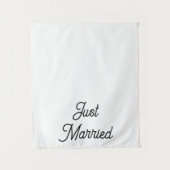 Tenture Custom Just Married Fabric Car Wedding Banner Sign (Devant)