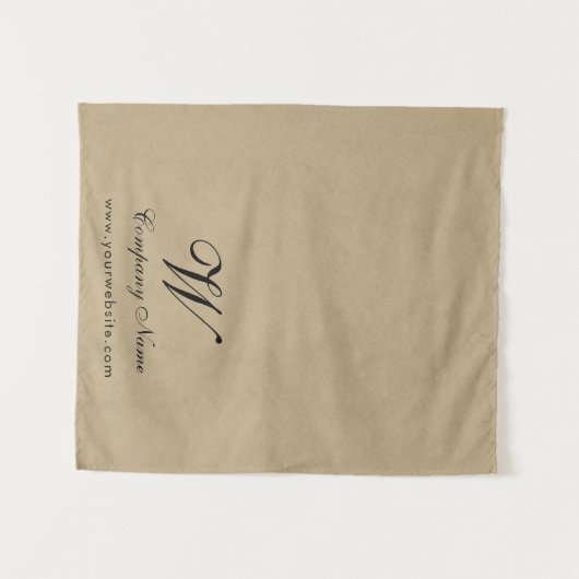 Tenture Custom Kraft Business Table Runner Banner Script (Devant (Horizontal))