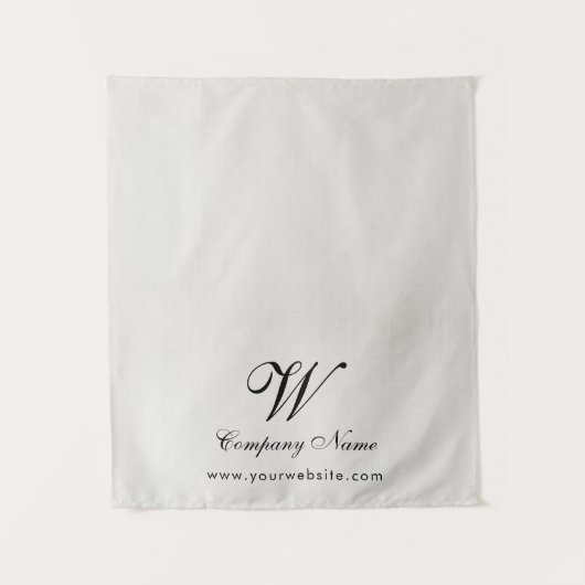 Tenture Custom Linen Business Table Runner Banner Script (Devant)