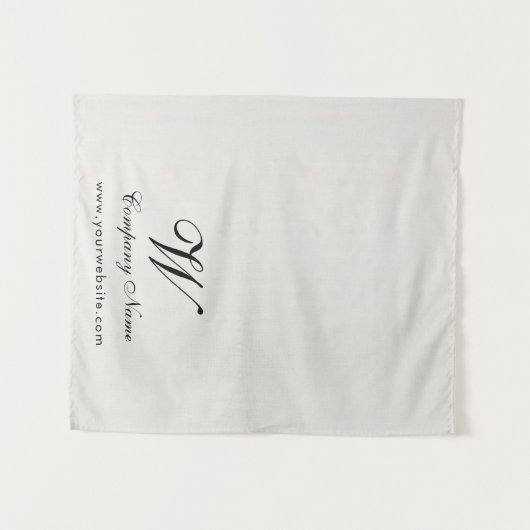 Tenture Custom Linen Business Table Runner Banner Script (Devant (Horizontal))