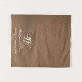 Tenture Custom Linen Business Table Runner Banner Script (Devant (Horizontal))