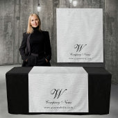 Tenture Custom Linen Business Table Runner Banner Script