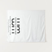 Tenture Custom Minimal Business Table Runner Banner White (Devant (Horizontal))