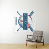 Tenture Custom Name Baseball (En situation (horizontale))