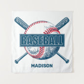 Tenture Custom Name Baseball (Devant)