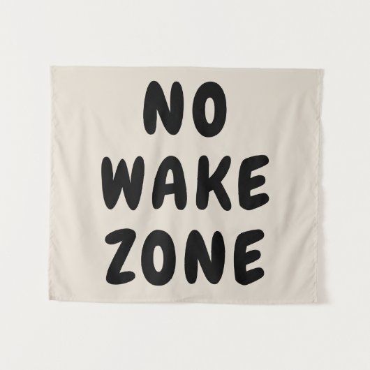 Tenture Custom No Wake Zone Playroom Nursery Boho Kid Wall (Devant (Horizontal))