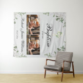 Tenture Custom Photo Collage Christening Baptism Backdrop (En situation (horizontale))