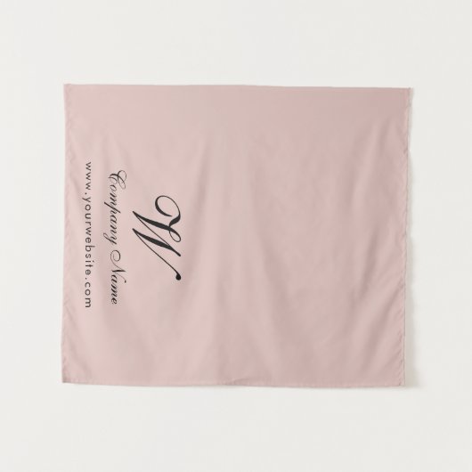 Tenture Custom Pink Business Table Runner Banner Script (Devant (Horizontal))