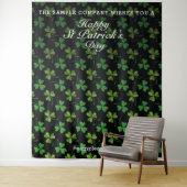 Tenture Custom St Patrick's Day Selfie Shamrocks de fond (En situation)