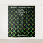 Tenture Custom St Patrick's Day Selfie Shamrocks de fond (Devant)