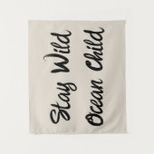 Tenture Custom Stay Wild Ocean Child Nursery Boho Kid Wall (Devant)