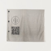 Tenture Custom Table Runner Banner Linen Business QR Code (Devant (Horizontal))