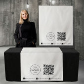 Tenture Custom Table Runner Banner Linen Business QR Code