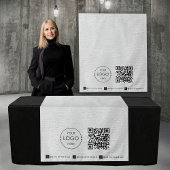 Tenture Custom Table Runner Banner Linen Business QR Code