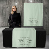 Tenture Custom Table Runner Banner Modern Script Green
