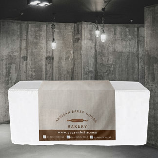 Tenture Custom Table Runner Logo Market Booth sign Display