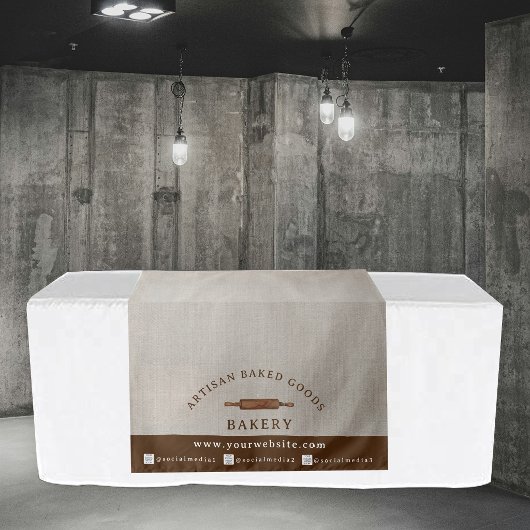 Tenture Custom Table Runner Logo Market Booth sign Display