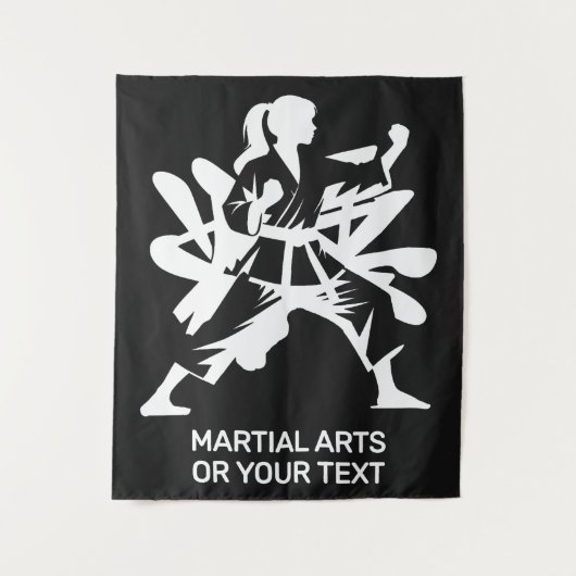 Tenture Custom Text & Color Martial Arts (Devant)