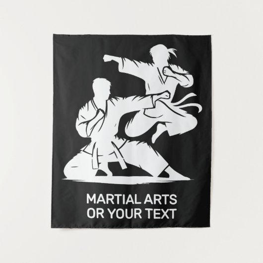 Tenture Custom Text & Color Martial Arts (Devant)
