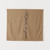 Tenture Custom text | gym motivation | And Light Brown, (Devant (Horizontal))