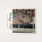 Tenture Custom Vintage Photo Birthday Party (Devant (Horizontal))