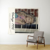 Tenture Custom Vintage Photo Birthday Party (En situation (horizontale))