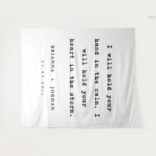 Tenture Custom Wedding Reception Love Quote Wedding (Devant (Horizontal))